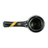 Smoked Glass Spoon Pipe with Gold Stripe Decal